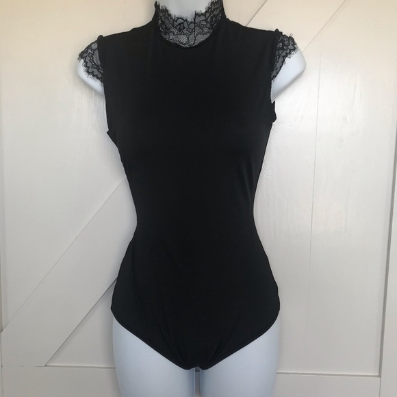 𝅺BLACK high neck bodysuit style B - Picture 5 of 6
